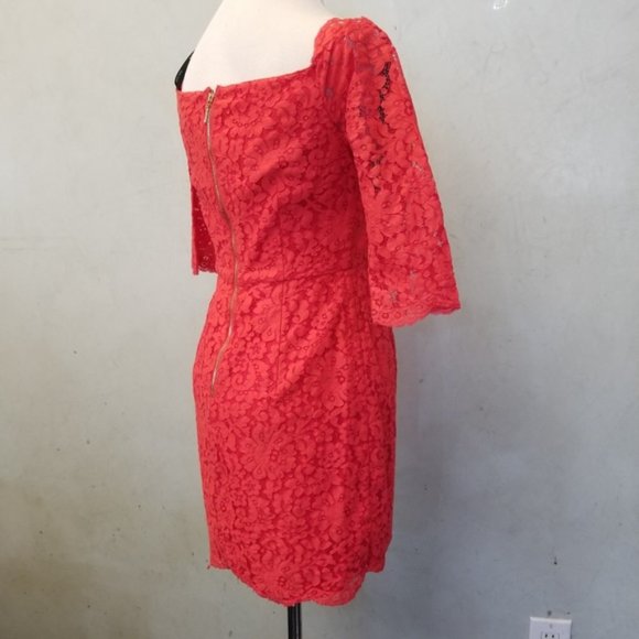 Marciano by Guess Red lace mini dress size 2 (S23) - Picture 4 of 6